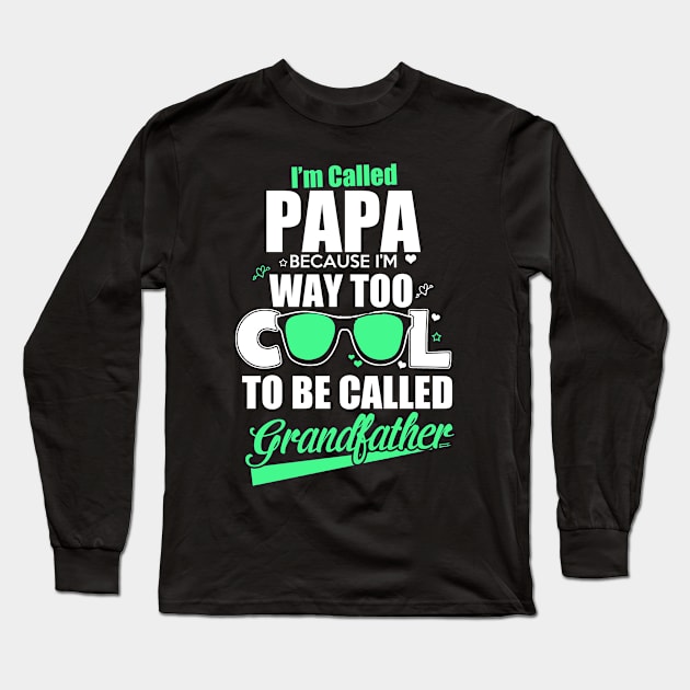 Cool Grandfather Long Sleeve T-Shirt by D3monic